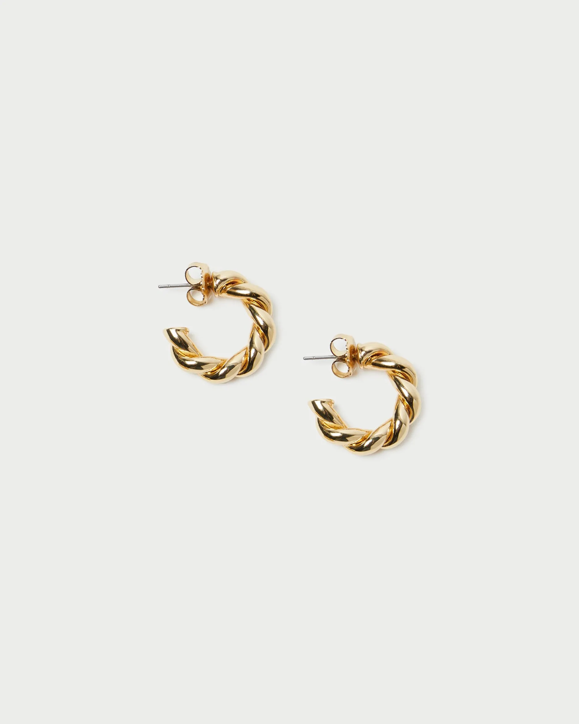 Loeffler Randall Atlas Gold Twisted Hoop Earrings| Jewelry|Accessories