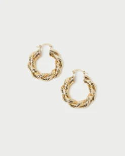 Loeffler Randall Atticus Gold Twisted Hoop Earrings| Event Essentials|Jessie Loves
