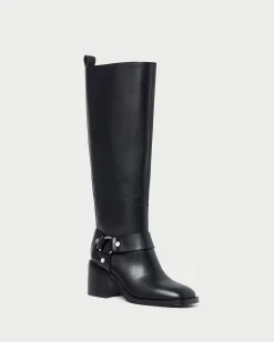 Loeffler Randall Audrey Black Tall Engineer Boot| Boots