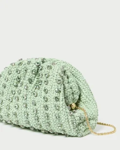 Loeffler Randall Bailey Natural/Crystal Dome Clutch| Event Essentials|Vacation Shop