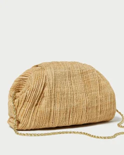 Loeffler Randall Bailey White Pleated Dome Clutch| SOMETHING BLUE|Event Essentials