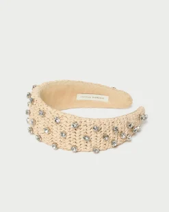 Loeffler Randall Bellamy Natural/Crystal Puffy Headband| Accessories