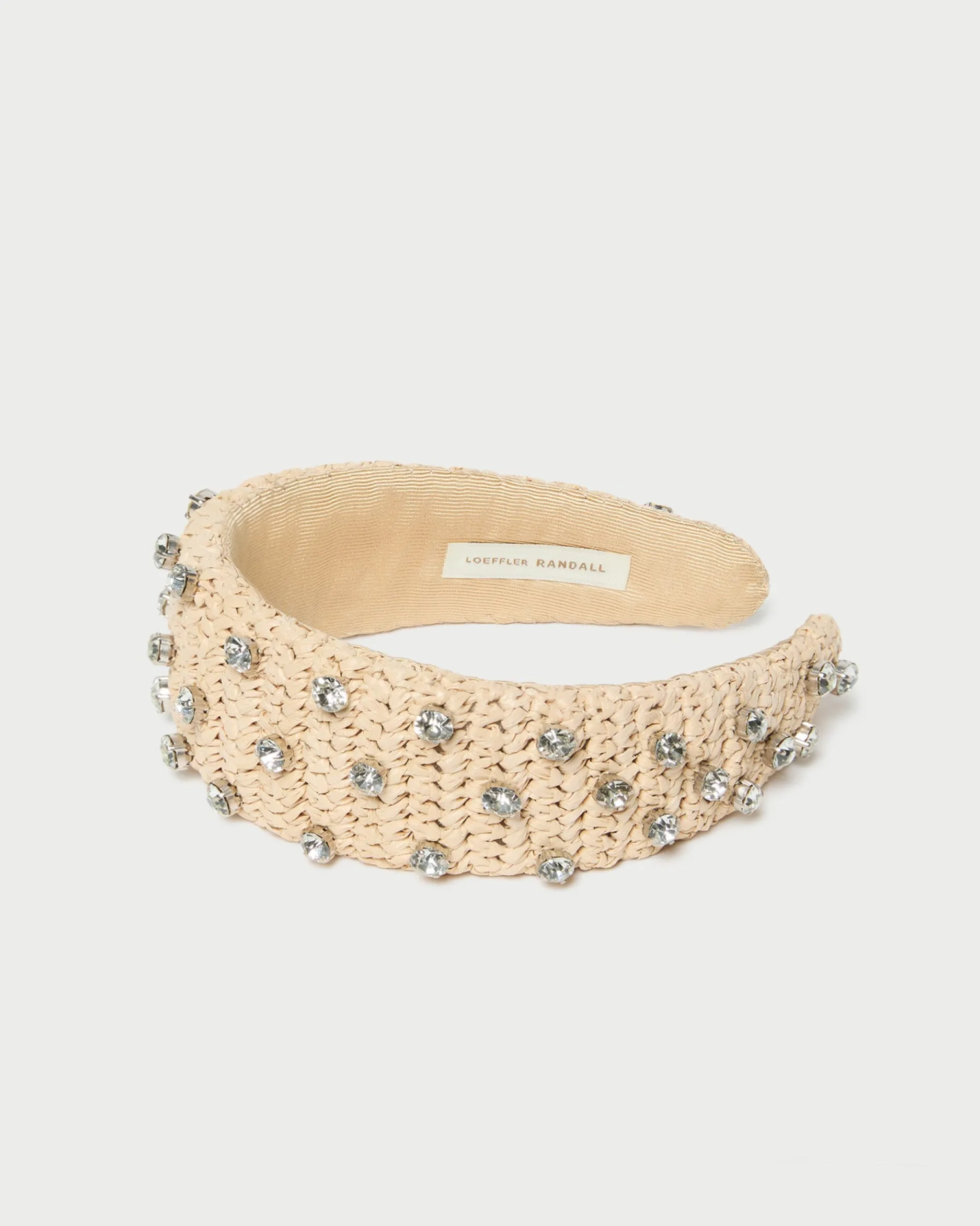 Loeffler Randall Bellamy Natural/Crystal Puffy Headband| Accessories