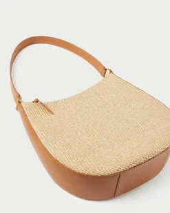 Loeffler Randall Bowen Natural Straw Hobo| Casual Staples|Totes