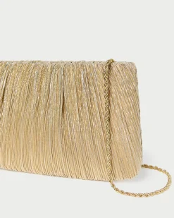 Loeffler Randall Brit Lamé Pleated Clutch| Clutches