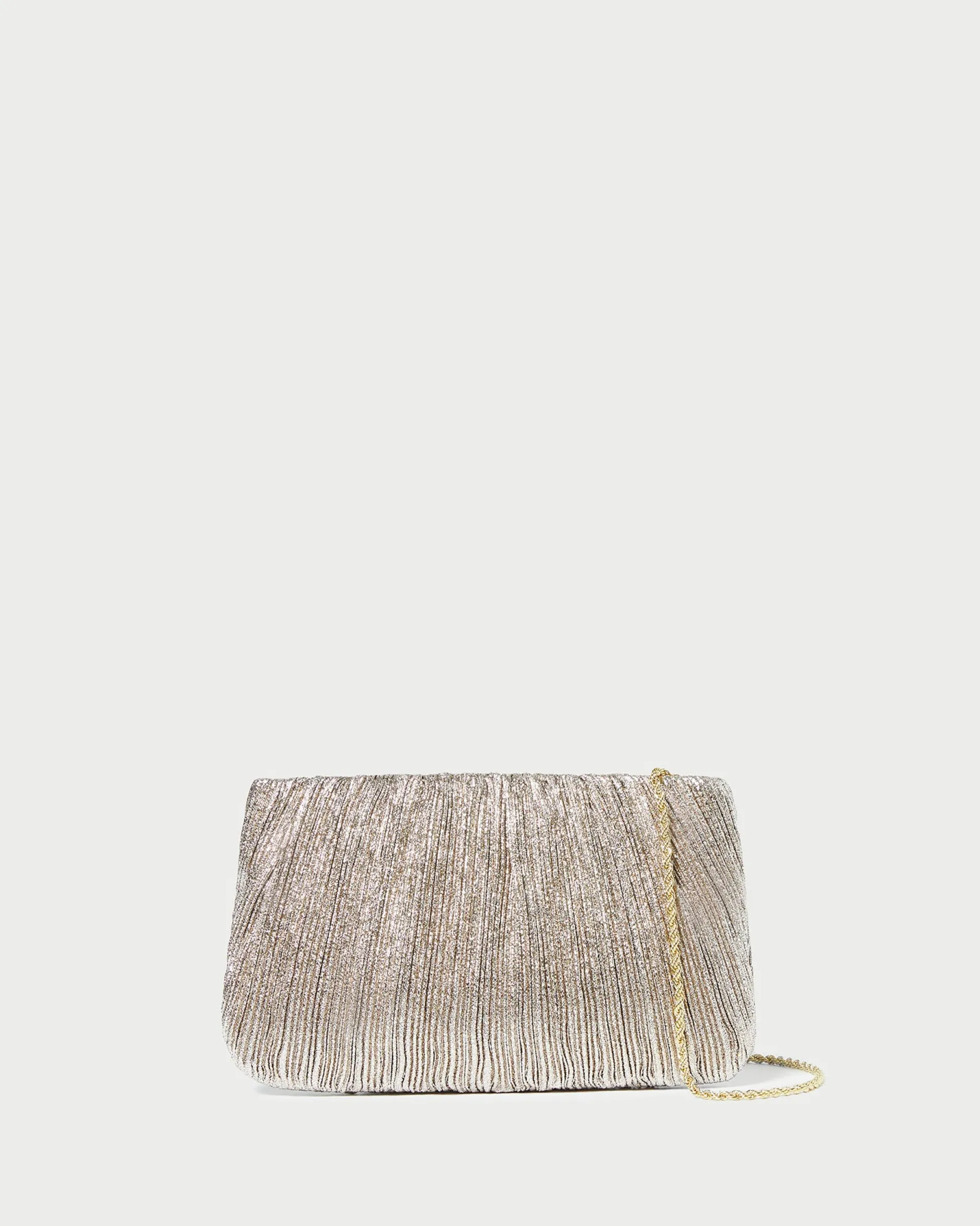 Loeffler Randall Brit Lamé Pleated Clutch| Clutches