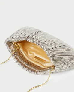 Loeffler Randall Brit Lamé Pleated Clutch| Clutches