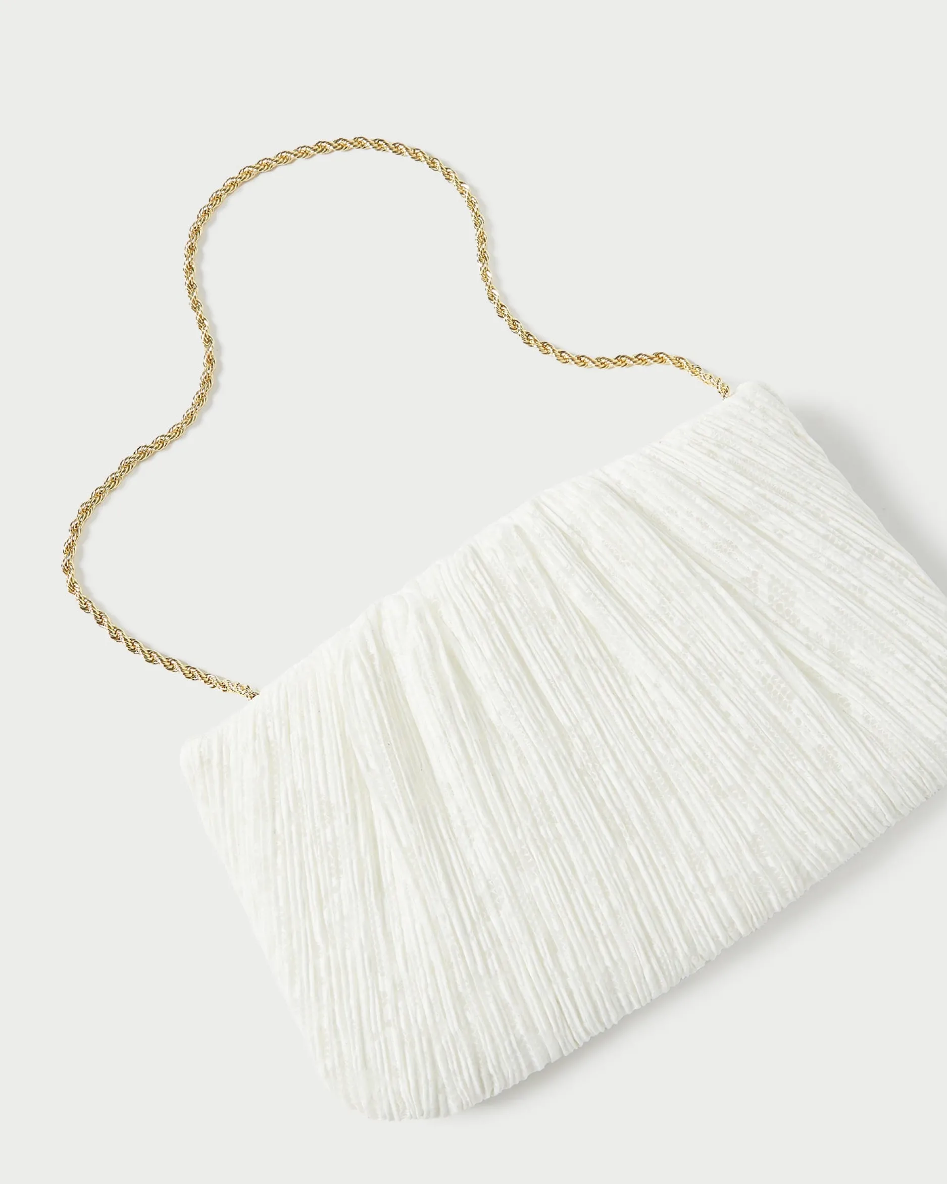 Loeffler Randall Brit Lamé Pleated Clutch| Clutches