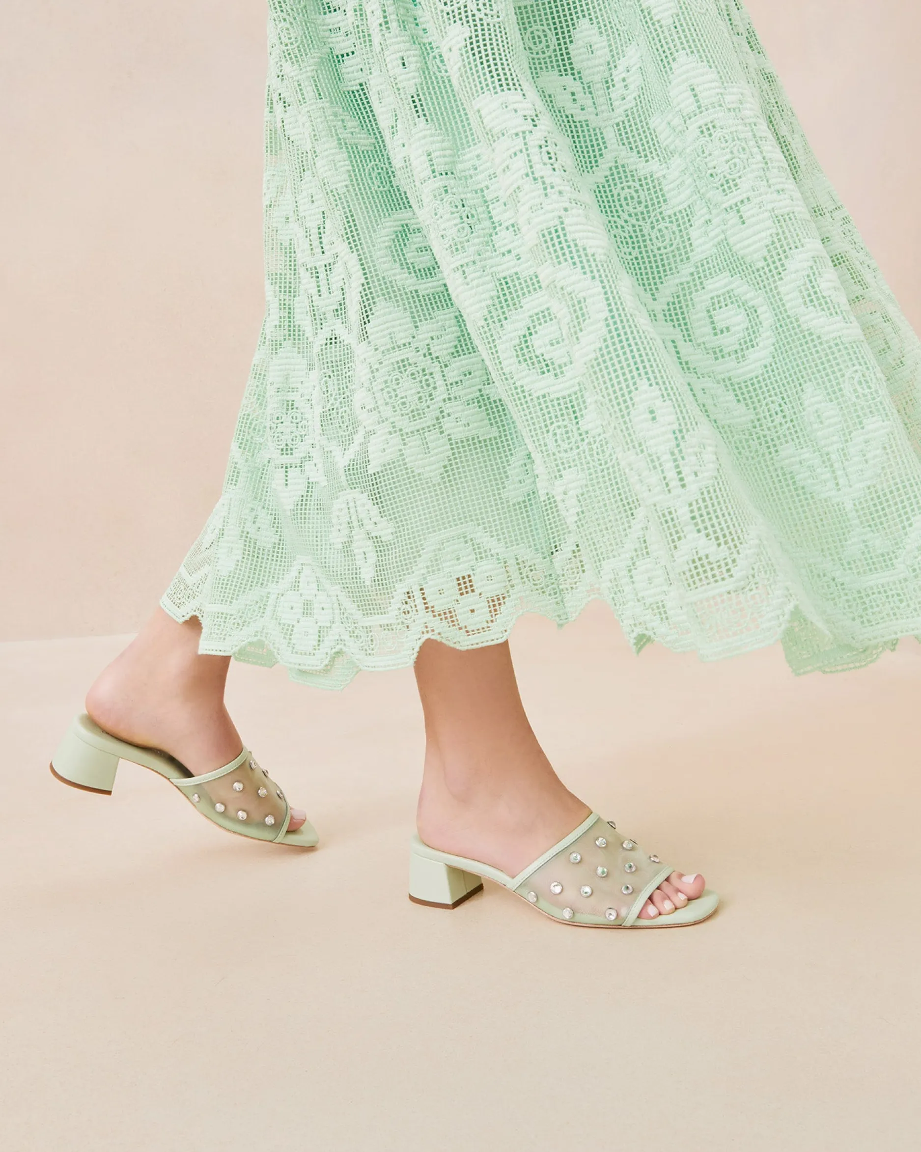 Loeffler Randall Brooke /Crystal Mesh Mule| FOR THE GUESTS|FOR THE BRIDE