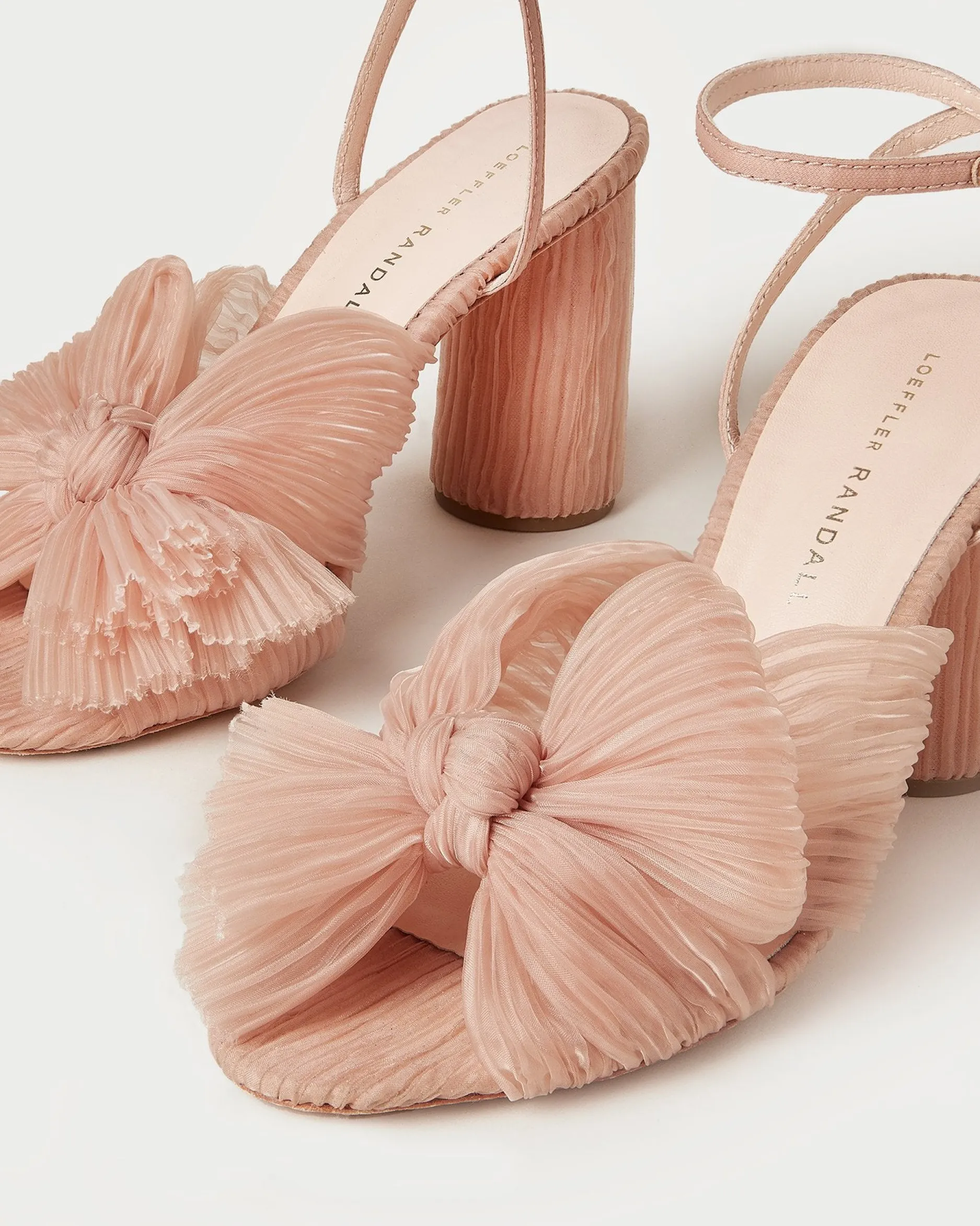 Loeffler Randall Camellia Pleated Bow Heel| FOR THE BRIDE|Heeled Sandals