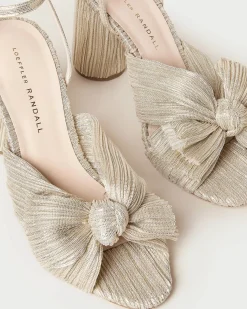 Loeffler Randall Camellia Pleated Bow Heel| Heeled Sandals