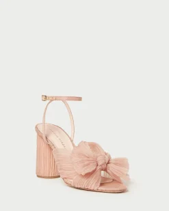 Loeffler Randall Camellia Pleated Bow Heel| Heeled Sandals