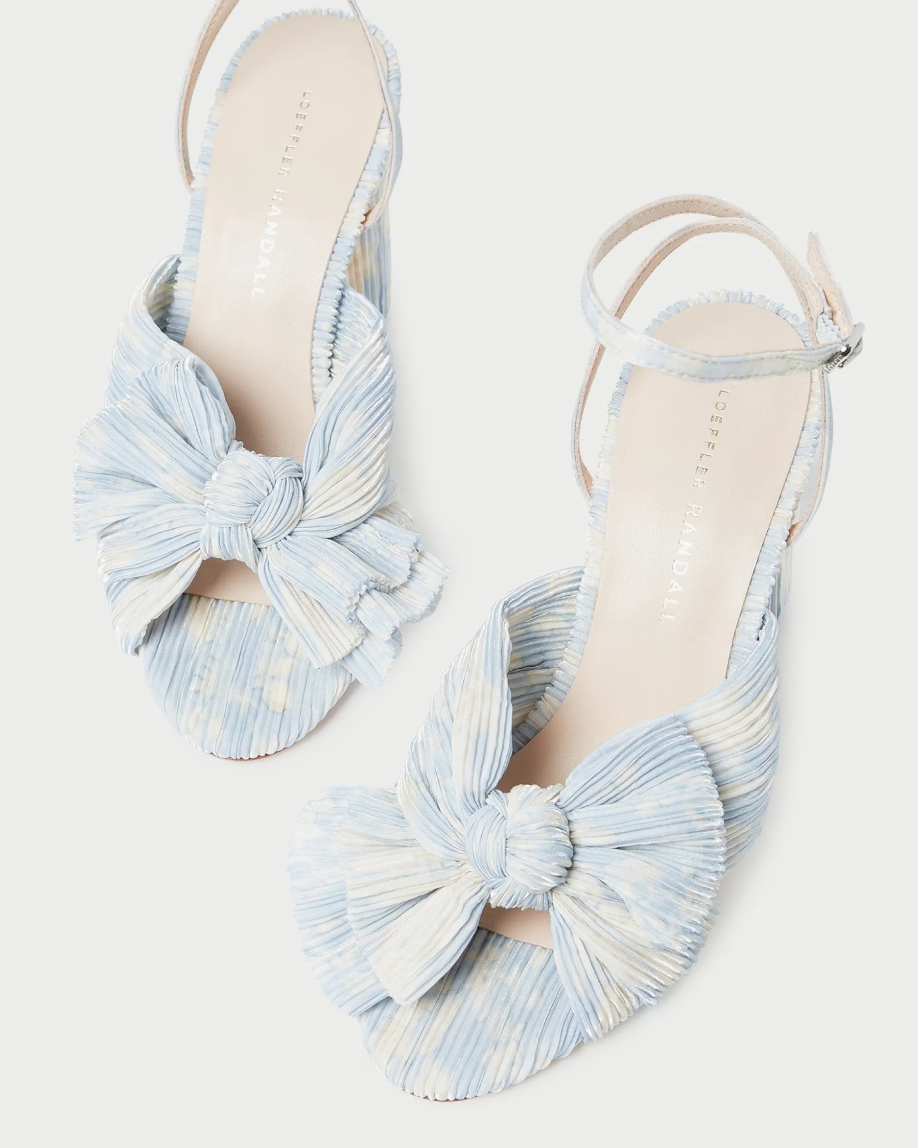 Loeffler Randall Camellia Pleated Bow Heel| SOMETHING BLUE|FOR THE BRIDE