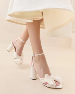 Loeffler Randall Camellia Pleated Bow Heel| SOMETHING BLUE|FOR THE BRIDE