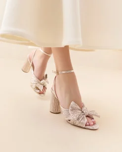 Loeffler Randall Camellia Pleated Bow Heel| FOR THE GUESTS|FOR THE BRIDE