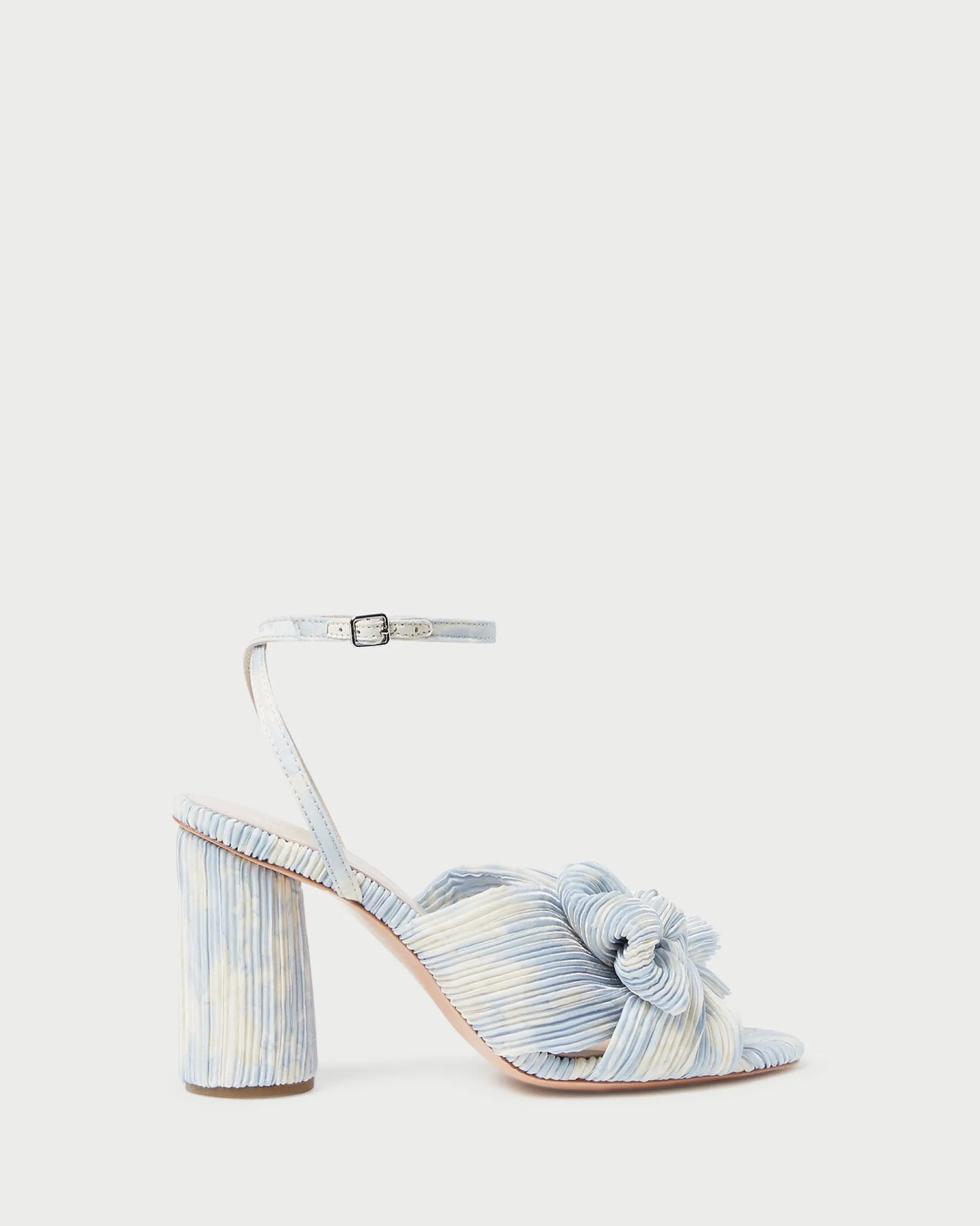 Loeffler Randall Camellia Pearl Pleated Bow Heel| FOR THE BRIDE|Heeled Sandals