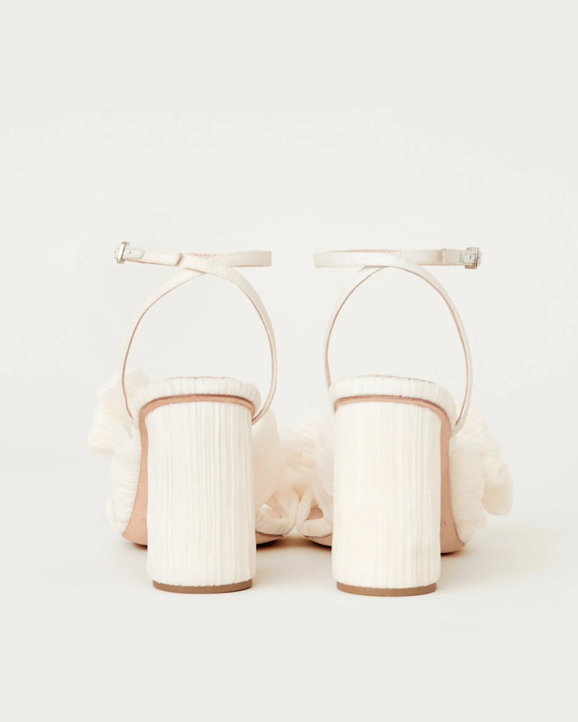 Loeffler Randall Camellia Pleated Bow Heel| FOR THE BRIDE|Heeled Sandals