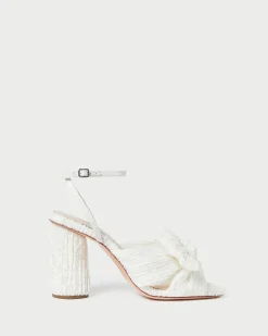Loeffler Randall Camellia White Lace Bow Heel| SOMETHING BLUE|FOR THE BRIDE