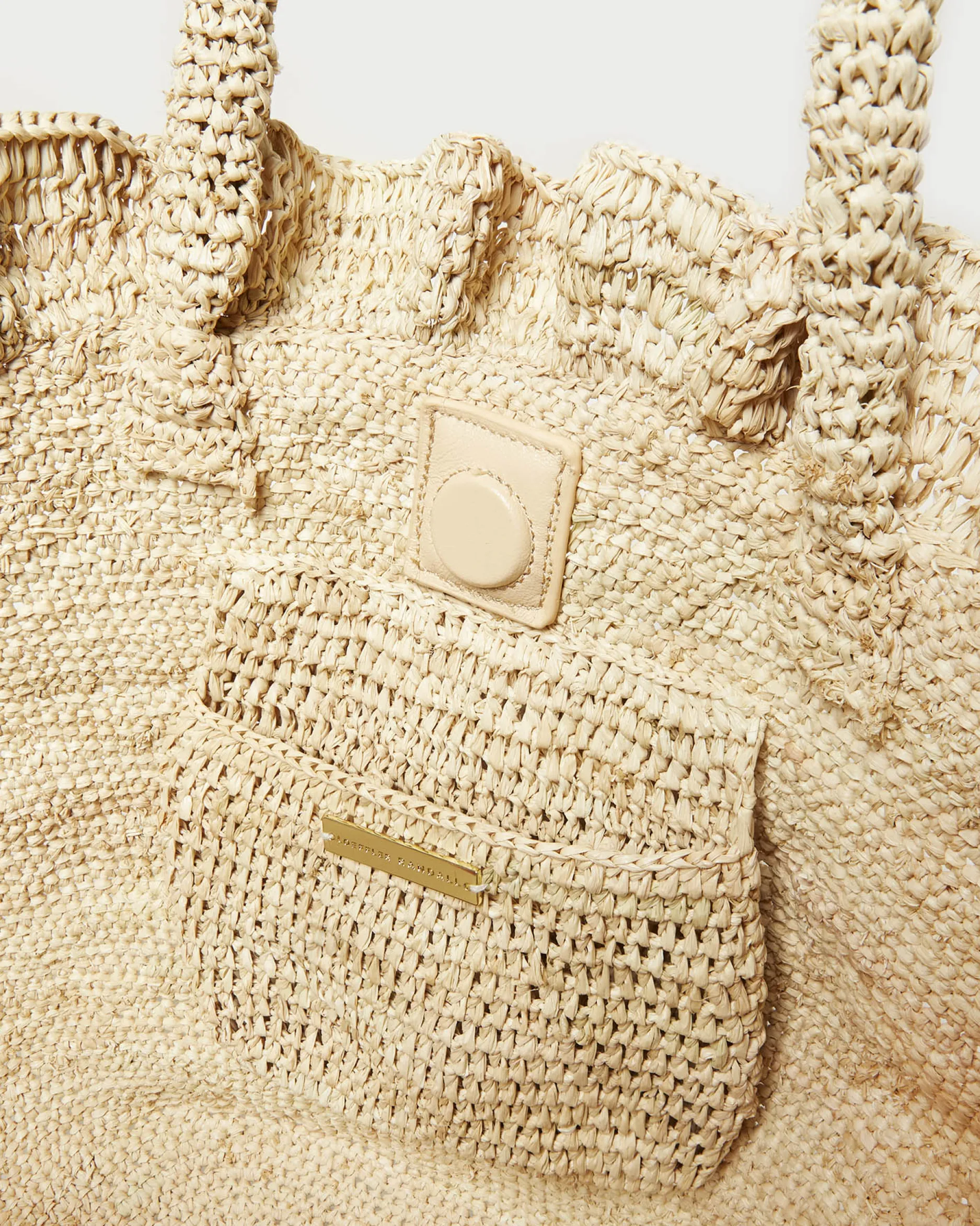Loeffler Randall Cyrus Natural Ruffled Woven Tote| Event Essentials|Totes