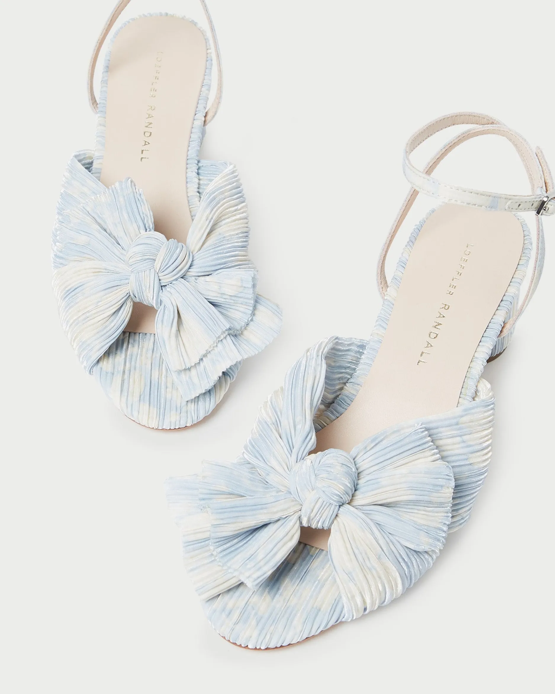 Loeffler Randall Dahlia Pleated Bow Heel| SOMETHING BLUE|FOR THE BRIDE