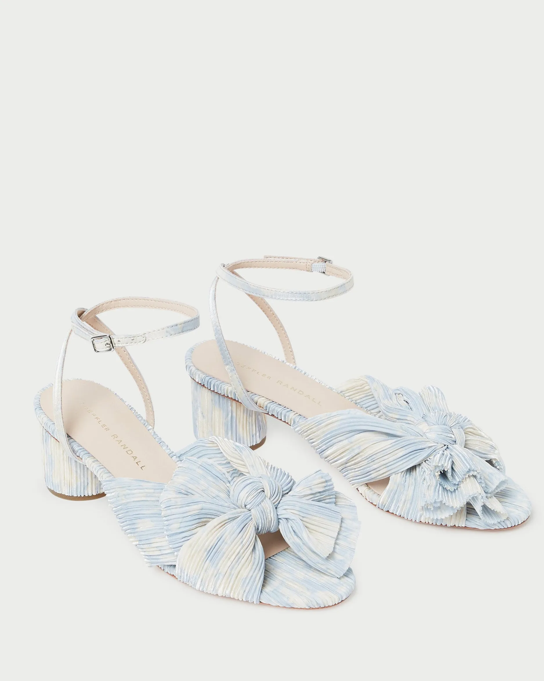 Loeffler Randall Dahlia Pleated Bow Heel| FOR THE BRIDE|Heeled Sandals
