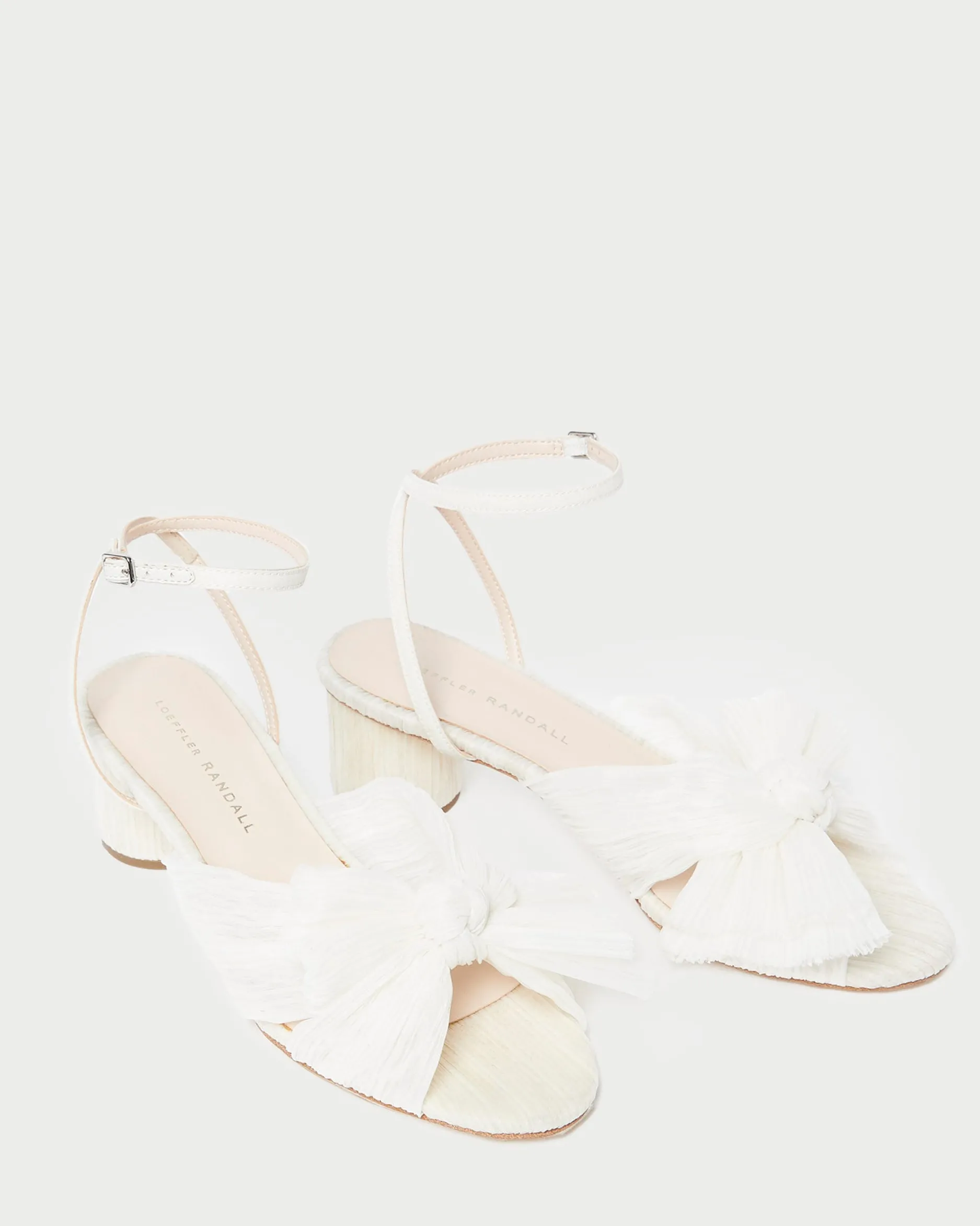 Loeffler Randall Dahlia Pleated Bow Heel| FOR THE BRIDE|Heeled Sandals