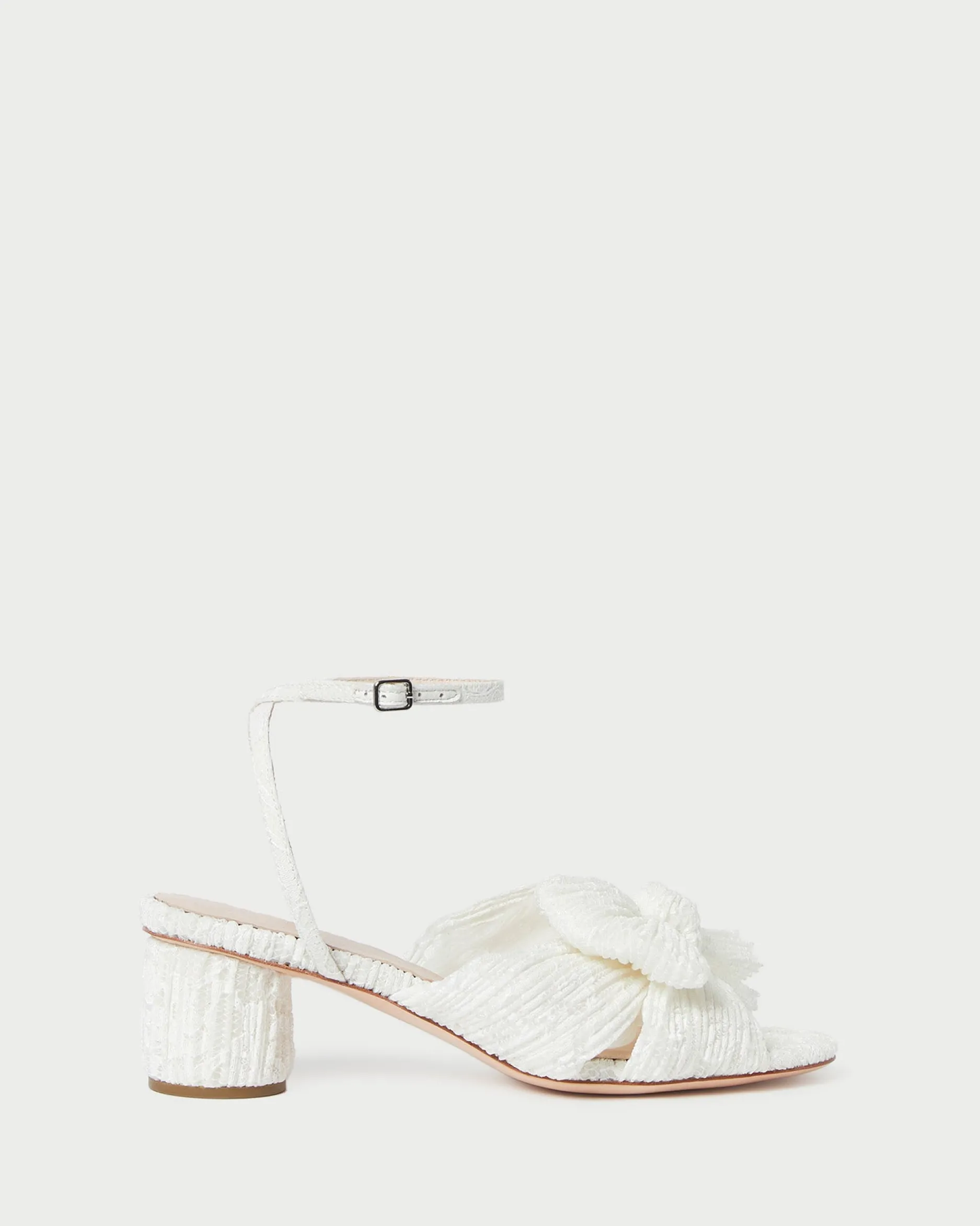 Loeffler Randall Dahlia Pleated Bow Heel| FOR THE BRIDE|Heeled Sandals