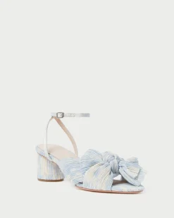 Loeffler Randall Dahlia Pearl Pleated Bow Heel| SOMETHING BLUE|FOR THE BRIDE