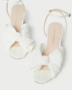 Loeffler Randall Dahlia Pearl Pleated Bow Heel| SOMETHING BLUE|FOR THE BRIDE