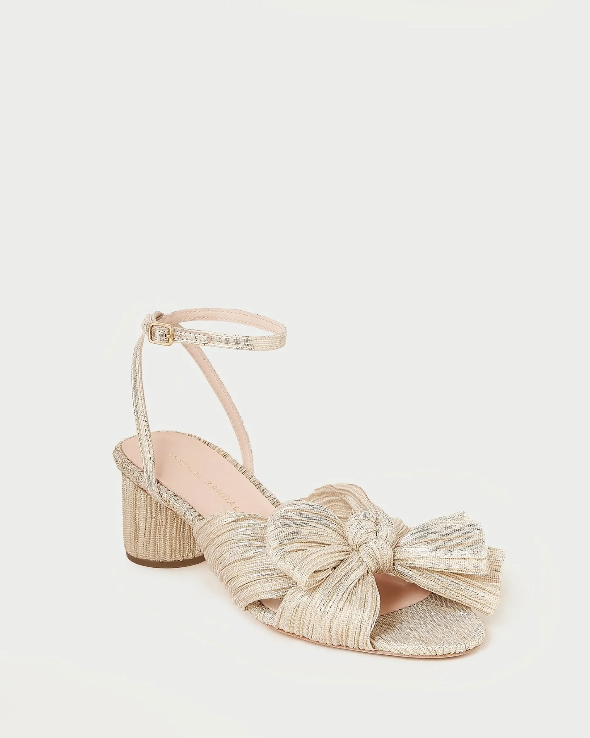 Loeffler Randall Dahlia Pleated Bow Heel| FOR THE BRIDE|Heeled Sandals