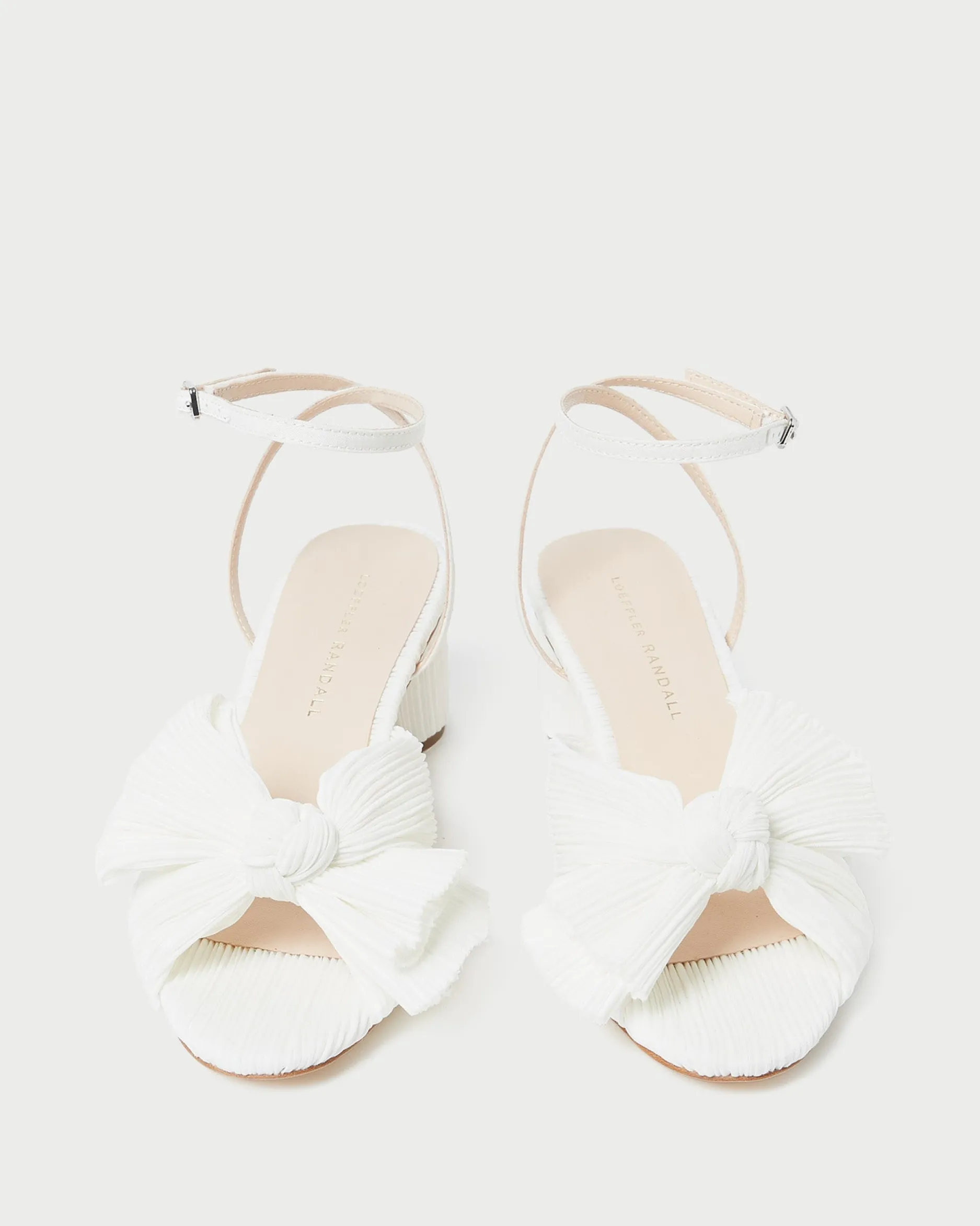 Loeffler Randall Dahlia Pleated Bow Heel| FOR THE BRIDE|Heeled Sandals
