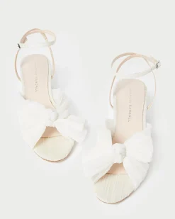 Loeffler Randall Dahlia White Lace Bow Heel| SOMETHING BLUE|FOR THE BRIDE