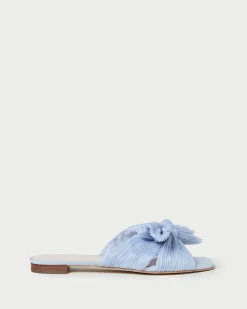 Loeffler Randall Daphne Pleated Bow Slide| Flat Sandals
