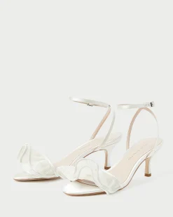 Loeffler Randall Elena Pearl Pleated Ruffle Sandal| FOR THE BRIDE|Heeled Sandals
