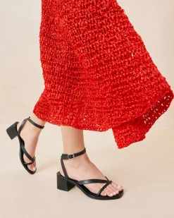 Loeffler Randall Eloise Leather Heeled Sandal| Casual Staples|Vacation Shop