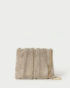Loeffler Randall Ember Gold Diamanté Gathered Clutch| FOR THE GUESTS|FOR THE BRIDE