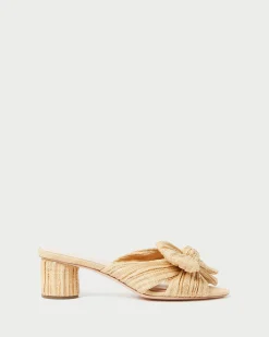 Loeffler Randall Emilia Pleated Bow Heel| Heeled Sandals