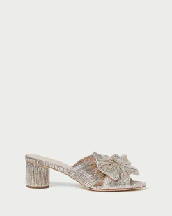 Loeffler Randall Emilia Pleated Bow Heel| Heeled Sandals