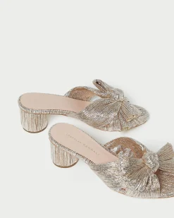 Loeffler Randall Emilia Pleated Bow Heel| Heeled Sandals