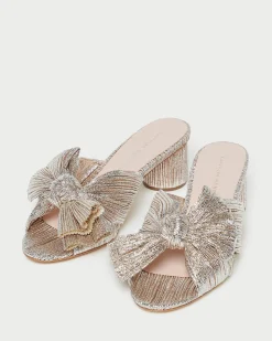 Loeffler Randall Emilia Pleated Bow Heel| FOR THE BRIDE|Heeled Sandals
