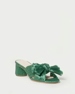 Loeffler Randall Emilia Pleated Bow Heel| FOR THE BRIDE|Heeled Sandals