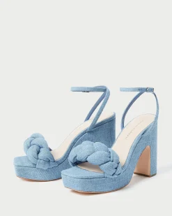 Loeffler Randall Fae Denim Platform Heel| FOR THE GUESTS|FOR THE BRIDE