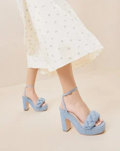 Loeffler Randall Fae Denim Platform Heel| FOR THE GUESTS|FOR THE BRIDE