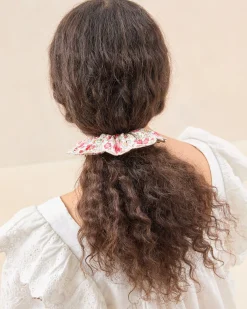 Loeffler Randall Frankie Pink Floral Scallop Scrunchie| Accessories