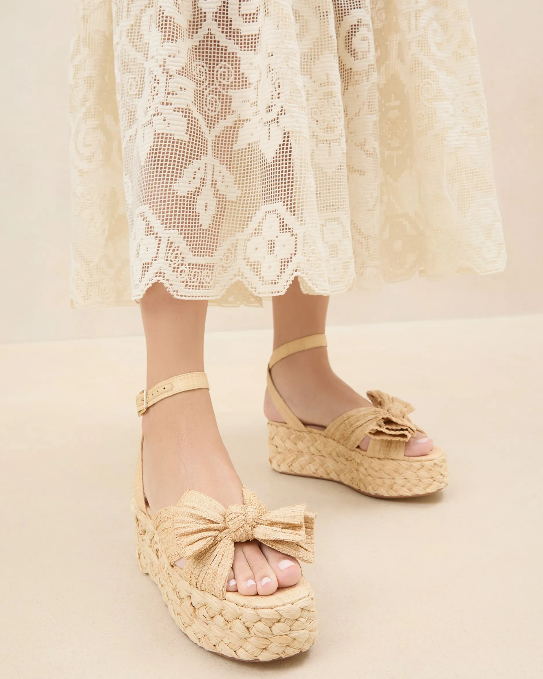 Loeffler Randall Gaby Pleated Bow Espadrille| Casual Staples|Event Essentials