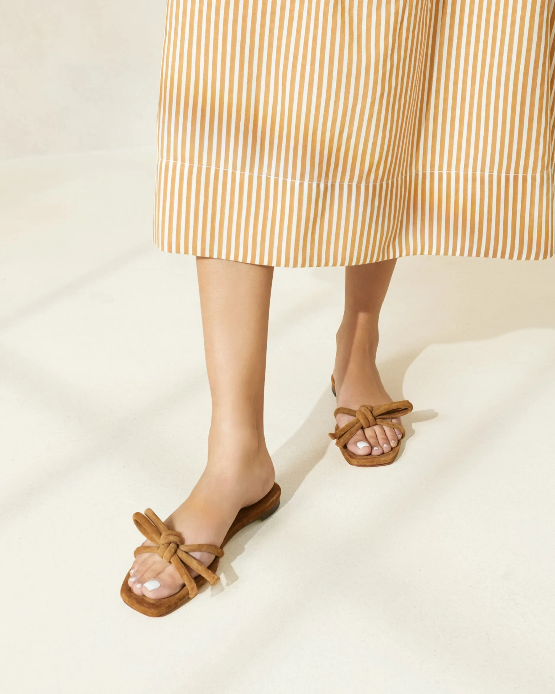 Loeffler Randall Hadley Brown Bow Sandal| Casual Staples|Vacation Shop