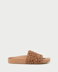 Loeffler Randall Henri Crochet Leather Sandal| Flat Sandals