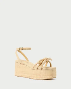 Loeffler Randall Hudson Natural Raffia Platform Sandal| Vacation Shop|Flat Sandals