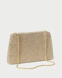Loeffler Randall Jolene Gold Diamanté Bow Clutch| FOR THE BRIDE|Clutches