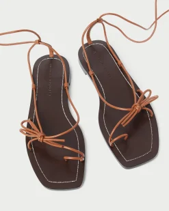 Loeffler Randall Jude Leather Flat Sandal| Casual Staples|Vacation Shop